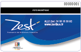 Carte sans contact Zest